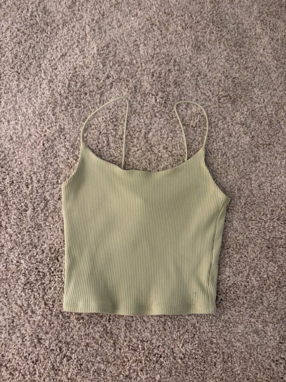 Cropped Garage Green Tank Top
